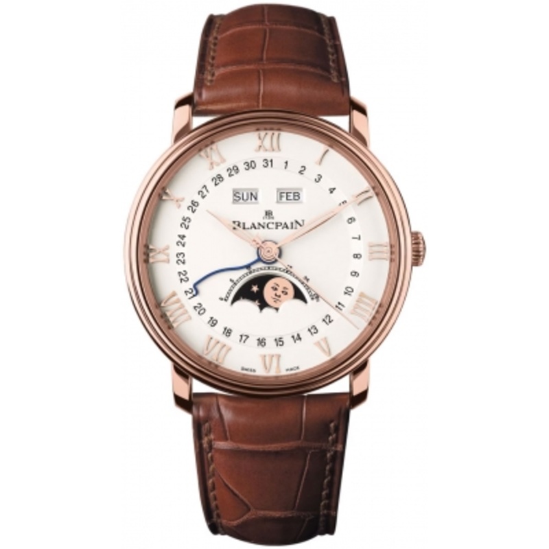 6654-3642-55a   Blancpain Villeret Moonphase & Complete Calendar 40mm Mens Watch