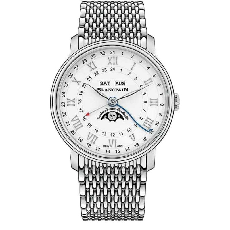 Blancpain Villeret Quantieme Complet GMT Steel Bracelet 6676-1127-MMB