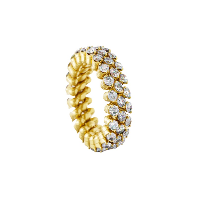 Brevetto 3-row Multi Size Ring in Yellow Gold – Serafino Consoli Jewelry