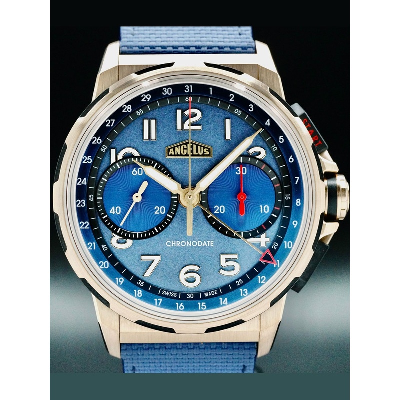 Angelus 0CDZE.U02A.K009H Chronodate Gold Blue