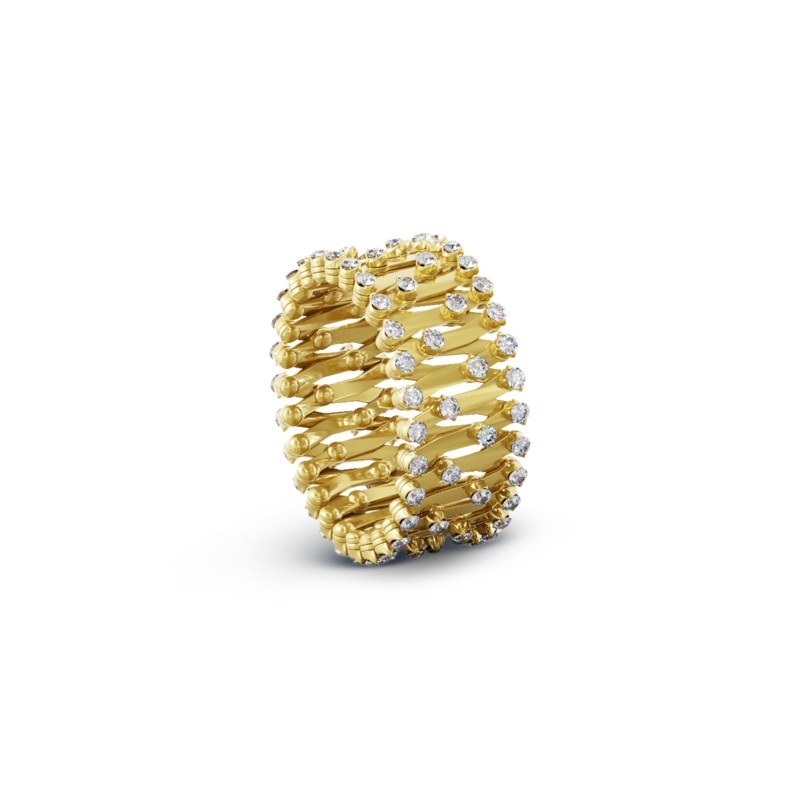 Serafino 1492 Ring Bracelet in Yellow Gold – Serafino Consoli Jewelry