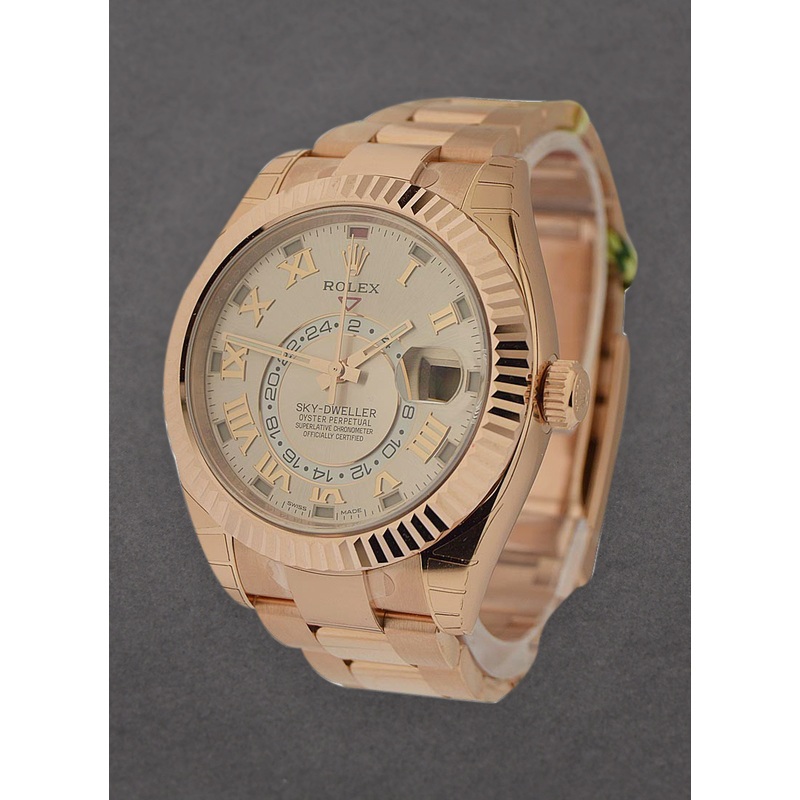 326935 rose roman Rolex Sky Dweller Rose Gold