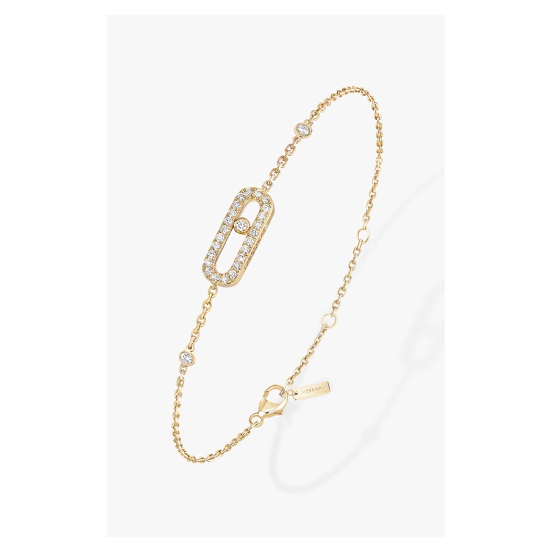 Move Uno Pav Bracelet in Yellow Gold – Messika