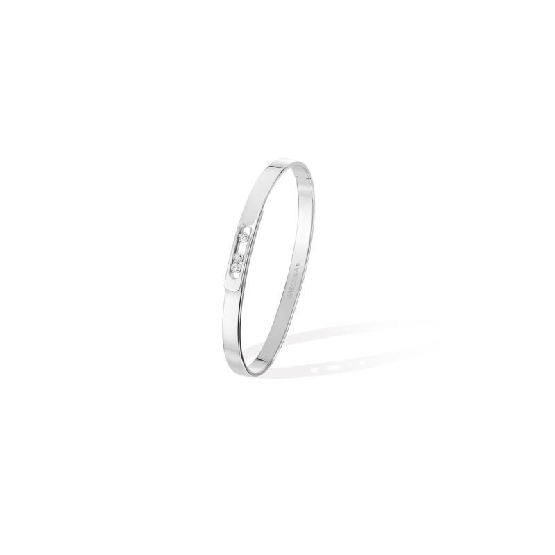 Move Noa PM Bangle in White Gold Size M – Messika