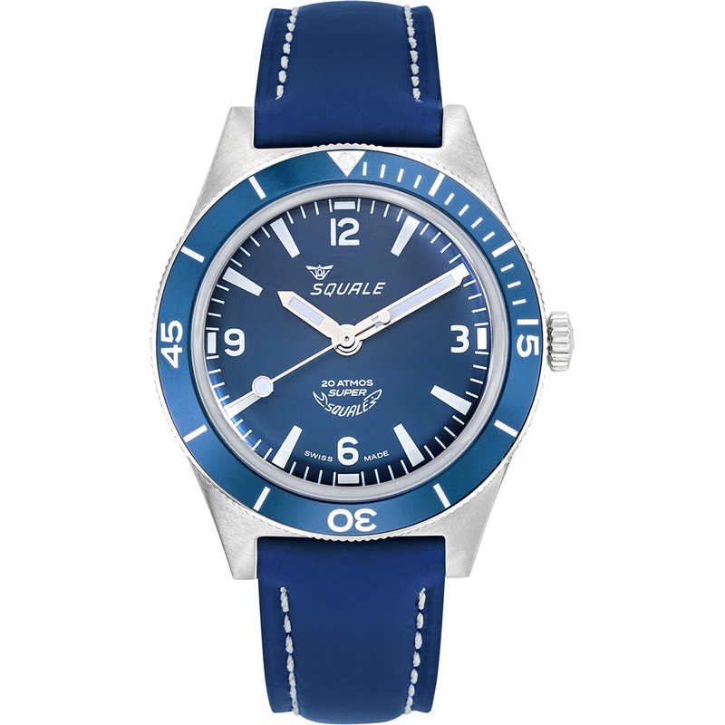 Squale Super-Squale Blue Arabic Numerals on Strap