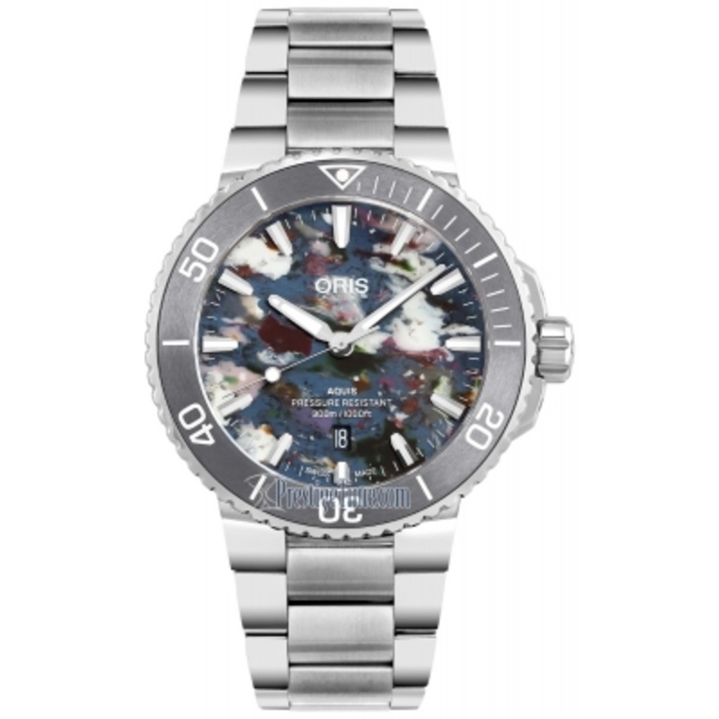 01 733 7789 4150-07 8 23 04PEB UPCYCLE Oris Aquis Date 43.5mm Mens Watch
