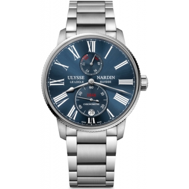 1183-310-7m/43 Ulysse Nardin Marine Chronometer Torpilleur 42mm Mens Watch