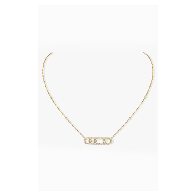 Move Classique Pav Pendant in Yellow Gold – Messika