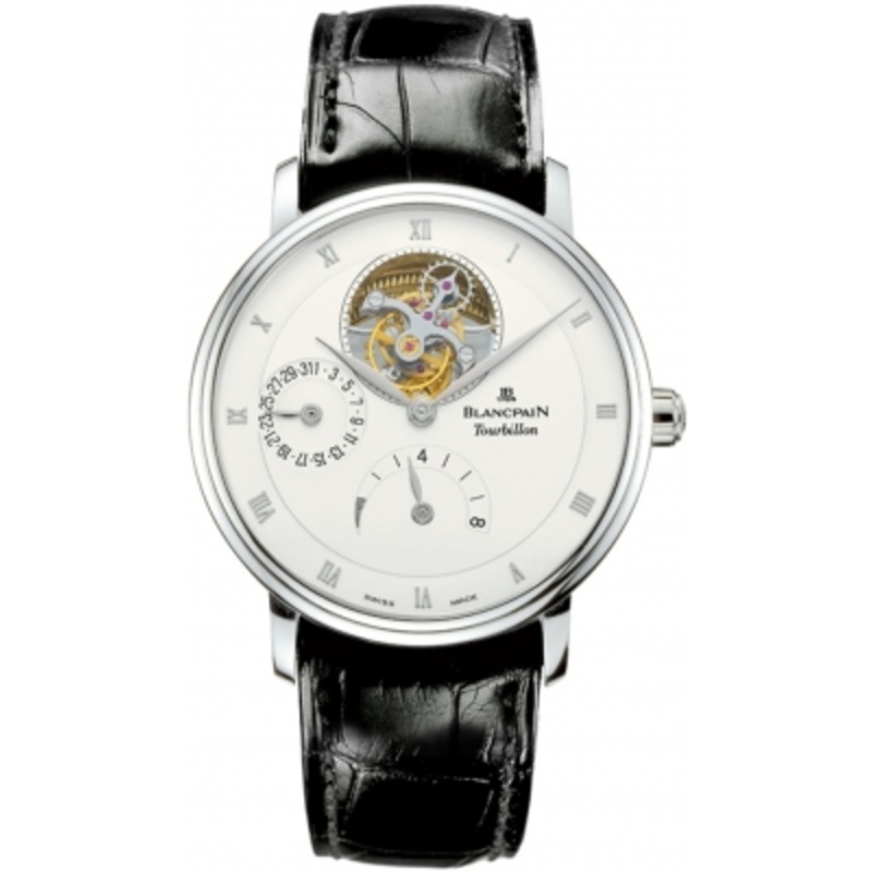 6025-1542-55b   Blancpain Villeret Tourbillon 8 Day Power Reserve  Mens Watch