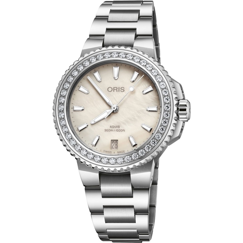 Oris 01 733 7792 4956-07 8 19 05P Aquis Date Diamonds 36.50Mm