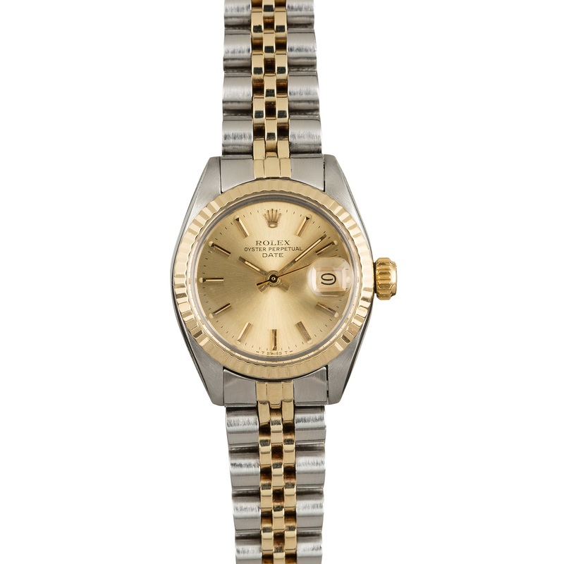 Used Rolex Date 6917 Champagne Index Dial