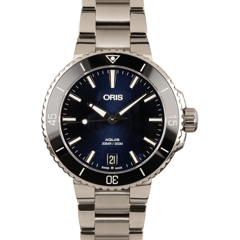 Buy Used Oris Aquis 01 733 7731 4135-07 8 18 05P  – Sku: 7731 4135