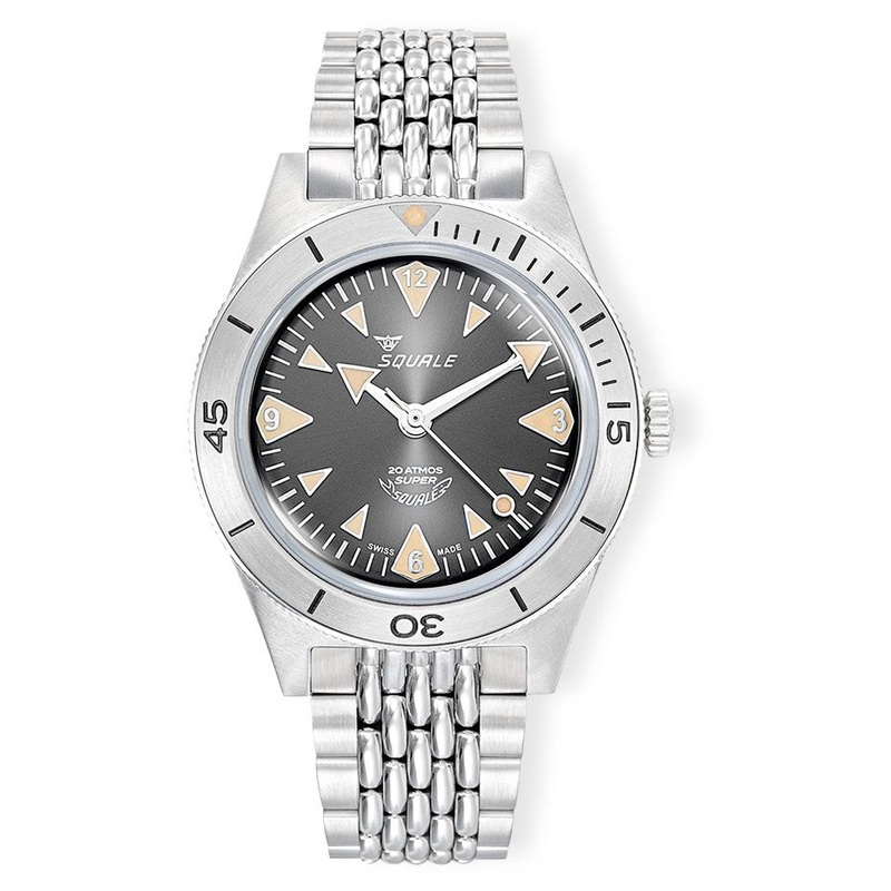 Squale SUPERSSABK.AC Super-Squale Big Arrows Black Dial on Bracelet