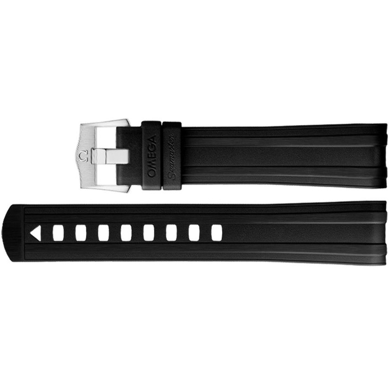 032CVZ012082 Omega Seamaster Chronograph 21mm Black Rubber Strap