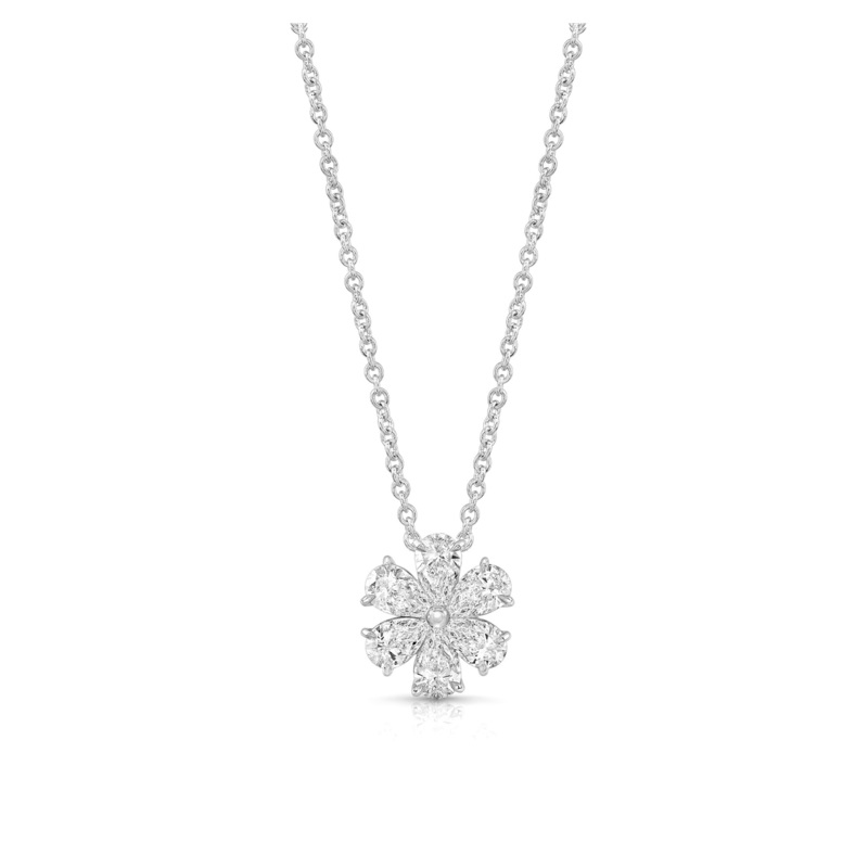 Flower Pendant in White Gold – Rahaminov Diamonds