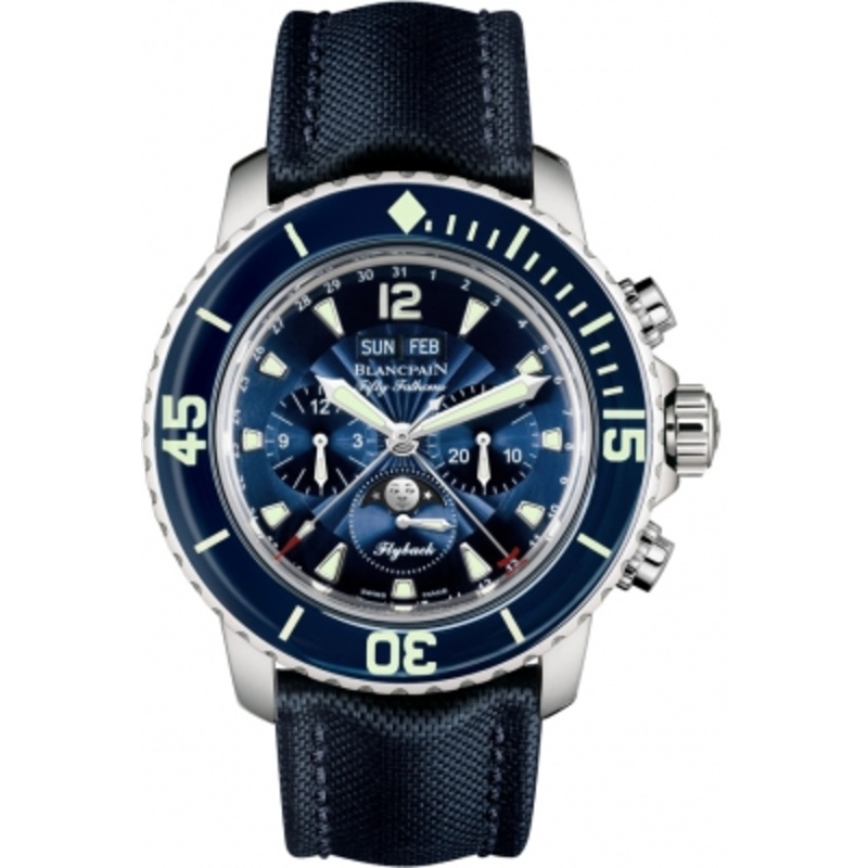 5066f-1140-52b   Blancpain Fifty Fathoms Complete Calendar Flyback Chronograph Mens Watch