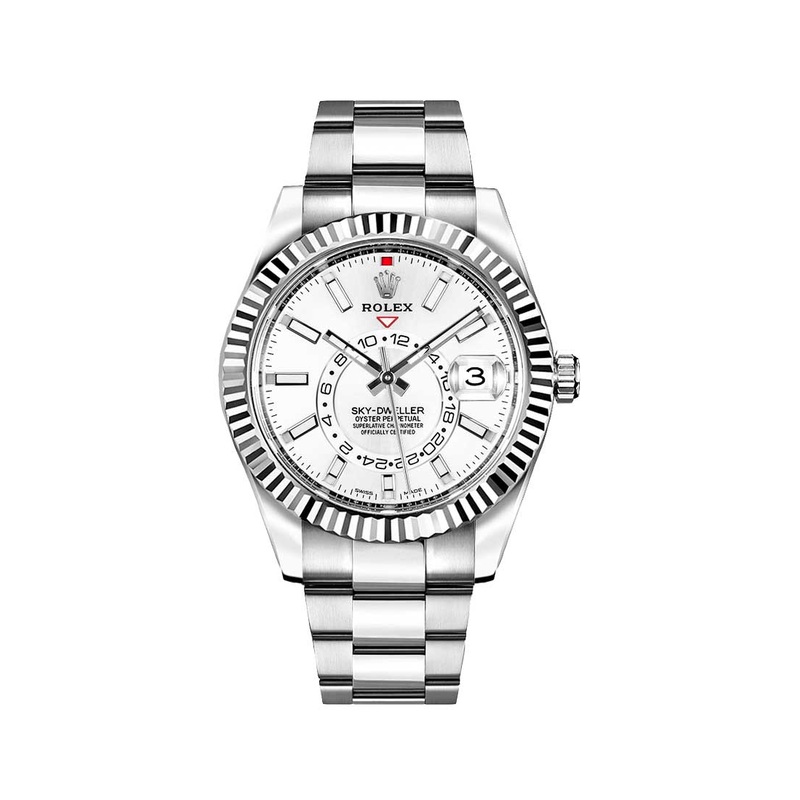 326934whstick Rolex Sky Dweller Steel