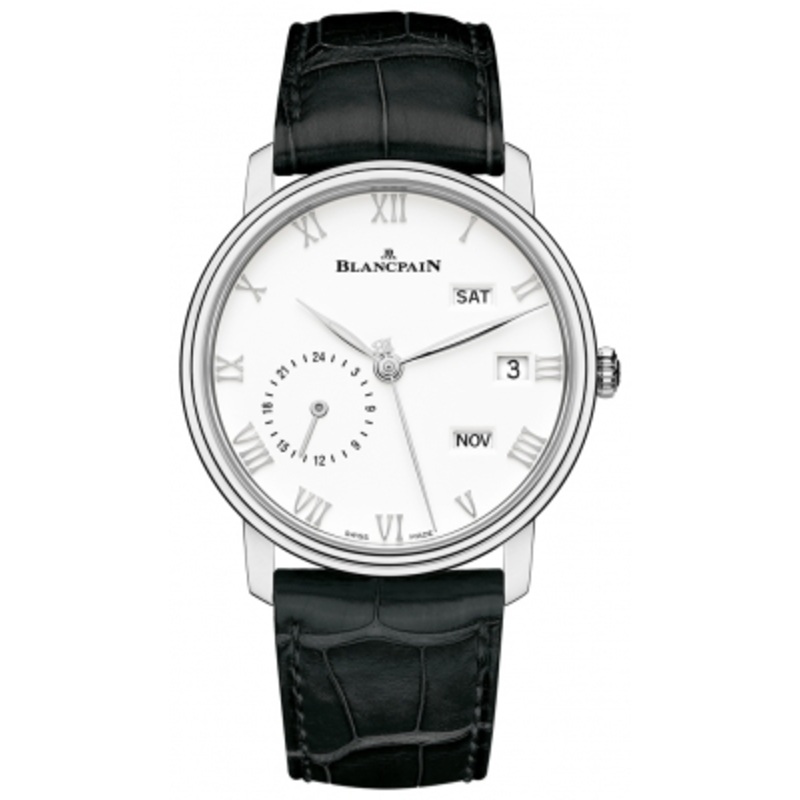 6670-1127-55b   Blancpain Villeret Quantieme Annual GMT 40mm Mens Watch