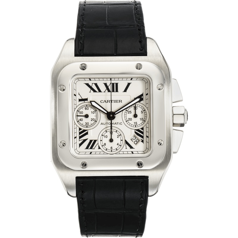 Pre-Owned Cartier Santos 100 Chronograph (W20090X8)