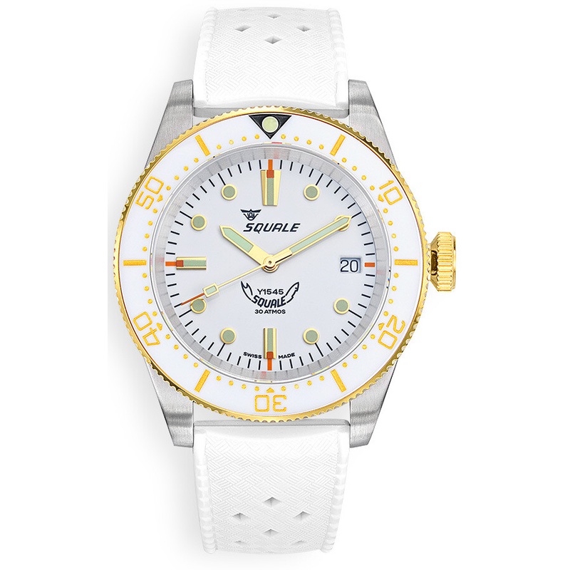 Squale 1545WTWT.HTW 1545 White on Strap