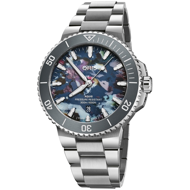 Oris Aquis Date Upcycle Multicoloured Dial on Bracelet