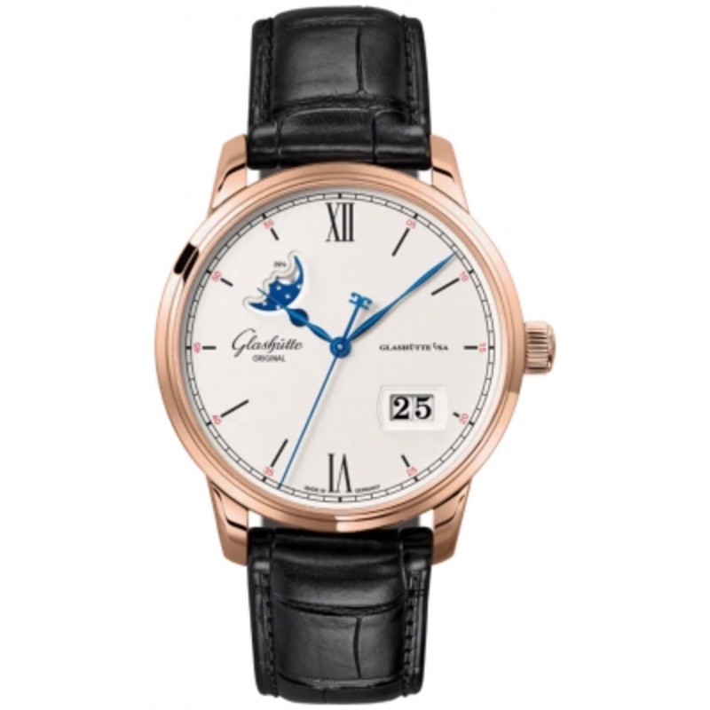 1-36-04-02-05-61 Glashutte Original Senator Excellence Panorama Date Moonphase 40mm Mens Watch