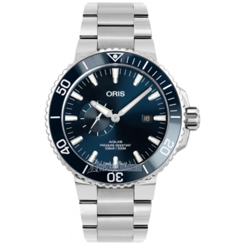 01 743 7733 4155-07 8 24 05PEB Oris Aquis Small Second, Date 45.5 Mens Watch