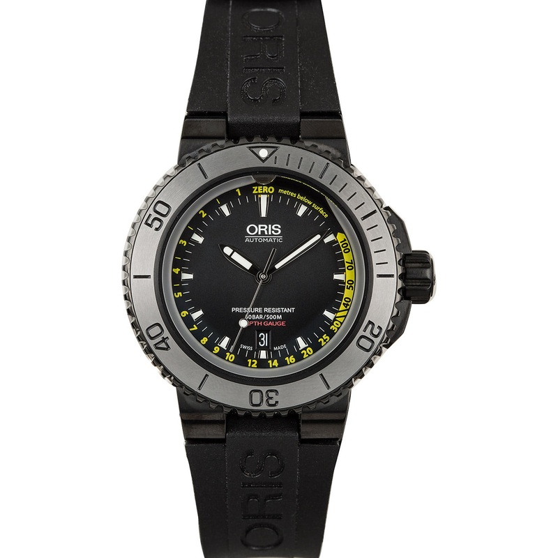 Buy Used Oris Aquis 01 733 7675 4154-Set RS  – Sku: 7675 4154 Set RS