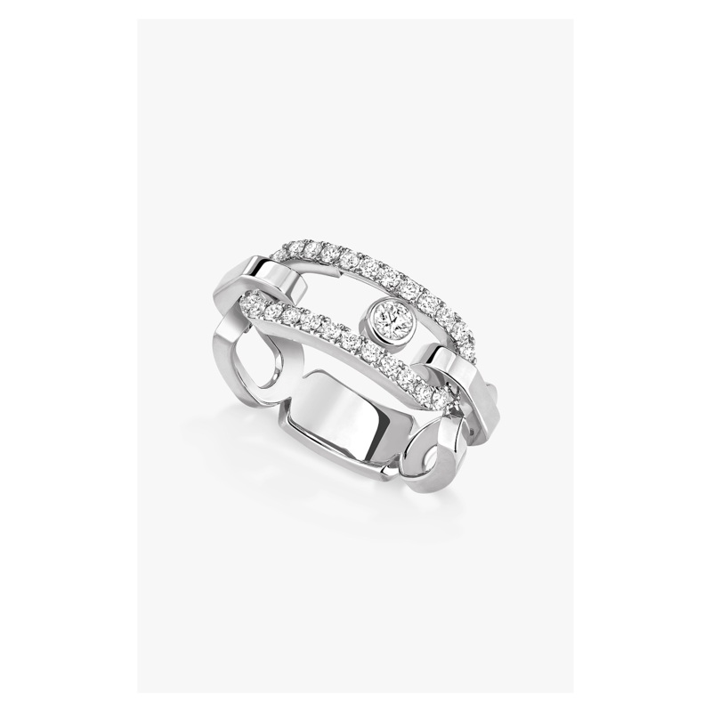 Move Link Ring in White Gold Size 54 – Messika
