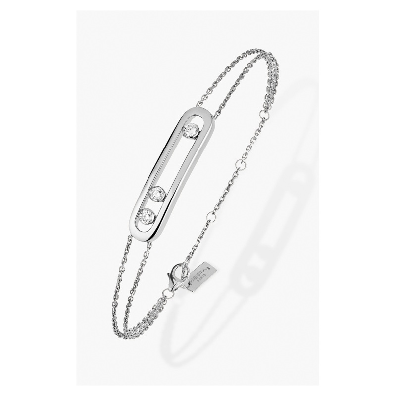Move Classique Bracelet in White Gold  – Messika