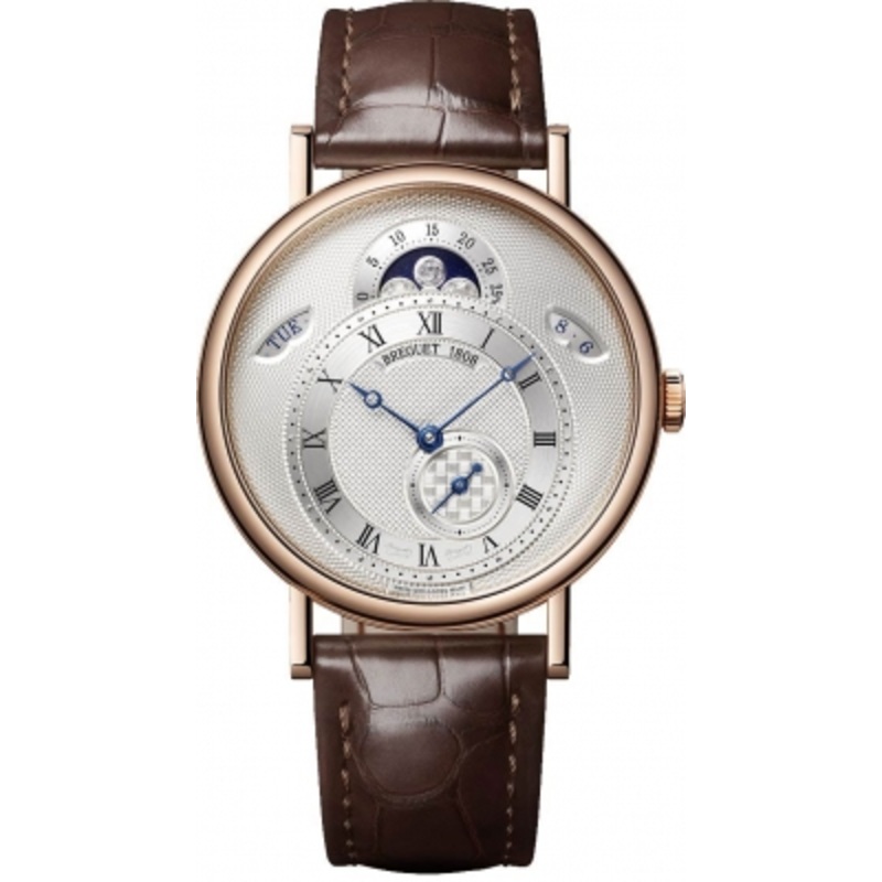 7337br/15/9vu   Breguet Classique Day Date Moonphase Mens Watch