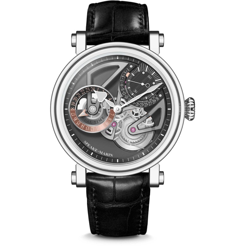 Speake-Marin 413809250 Openworked Dual Time Titanium 38mm