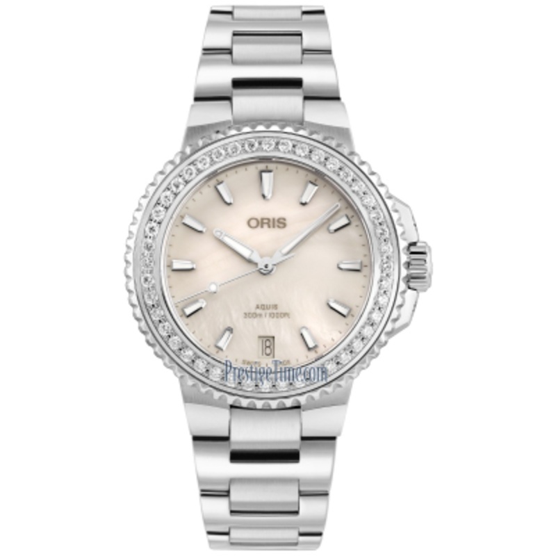 01 733 7792 4956-07 8 19 05P   Oris Aquis Date Diamonds 36.5mm Ladies Watch