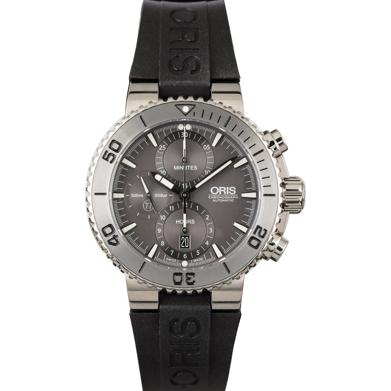 Buy Used Oris Aquis Titan 674 7655 7253-07 4 26 34TEB  – Sku: 7655 7253
