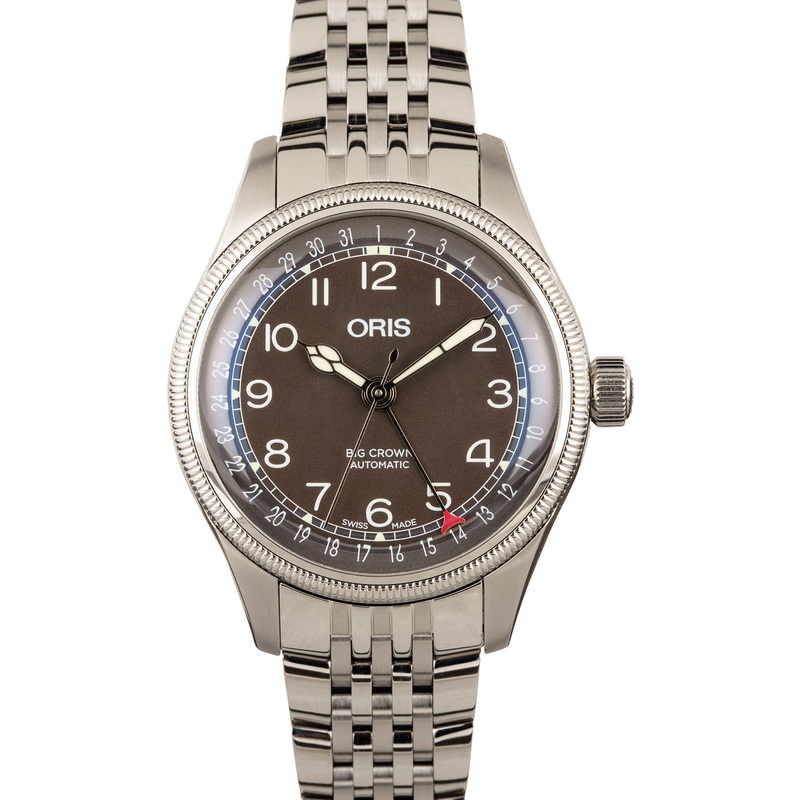 Buy Used Oris Big Crown Pointer Date 01 754 7749 4064-07 8 17 22  – Sku: 147589 x