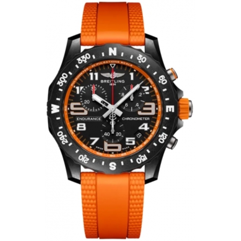 X82310A51B1S2 Orange Breitling Endurance Pro Quartz 44mm Mens Watch