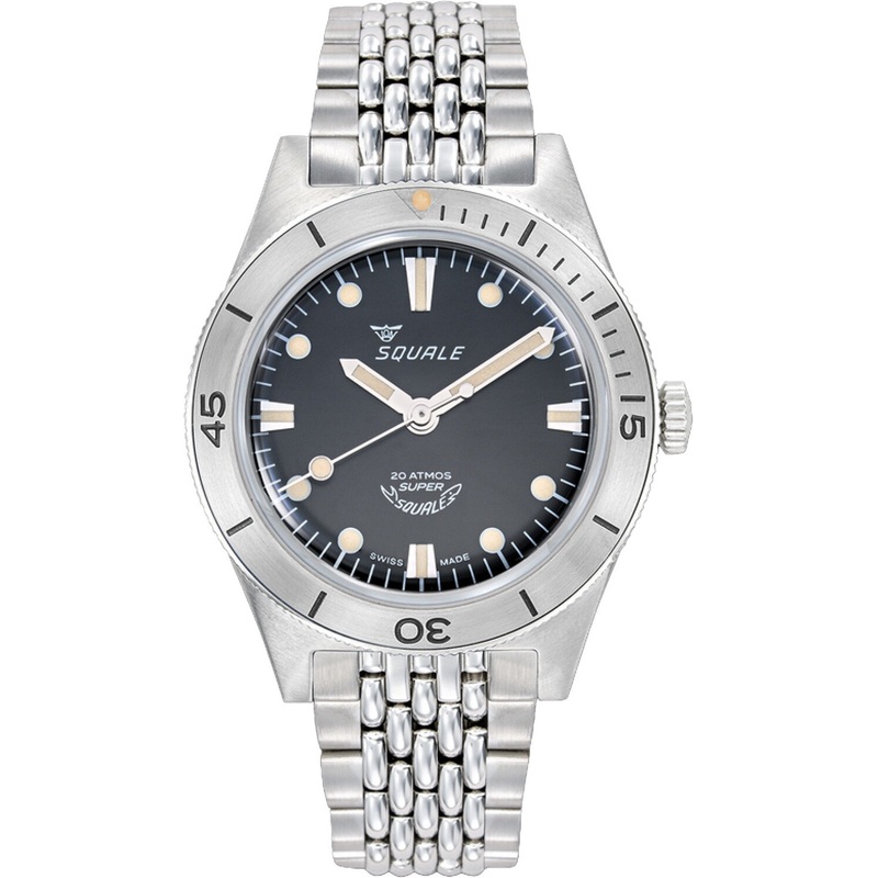 Squale Super-Squale Sunray Black on Bracelet