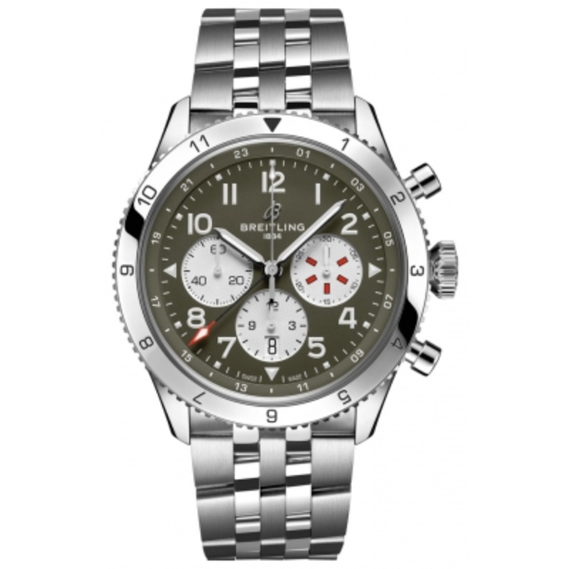 ab04452a1L1a1 Curtiss Warhawk Breitling Super AVI B04 Chronograph GMT 46mm Mens Watch