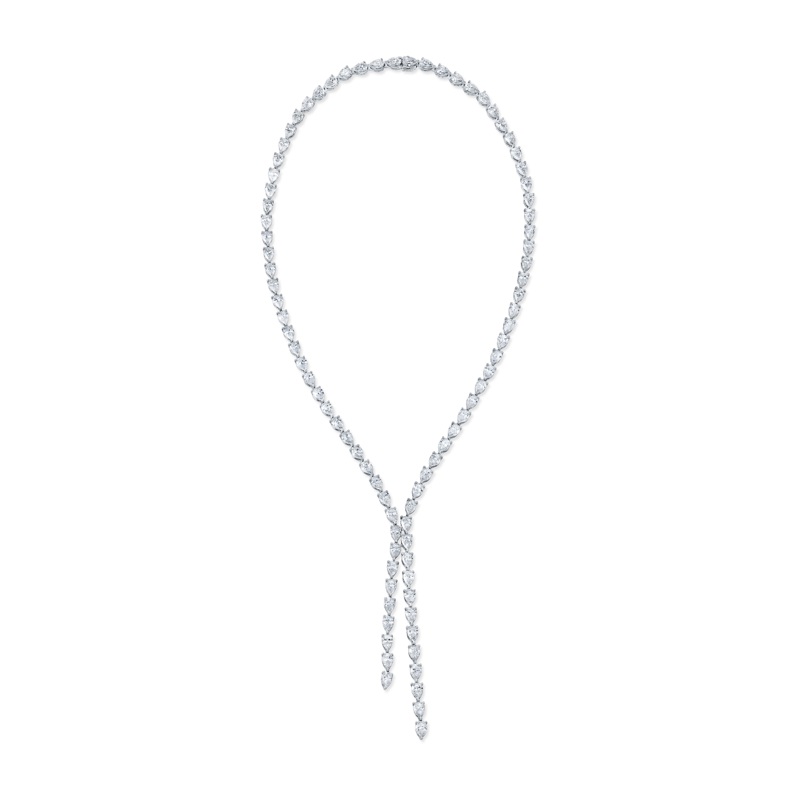 Lariat Necklace in White Gold – Rahaminov Diamonds
