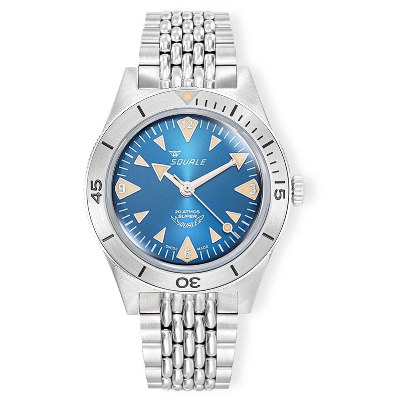 Squale SUPERSSABL.AC Super-Squale Big Arrows Blue Dial on Bracelet