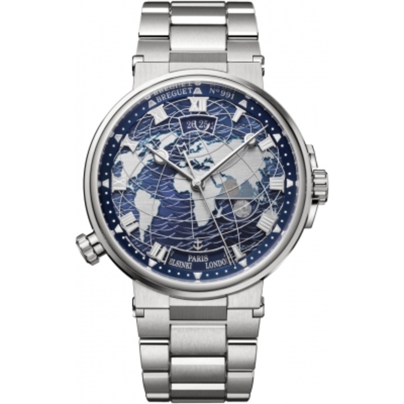 5557bb/ys/bw0   Breguet Marine Hora Mundi Automatic 43.9mm Mens Watch