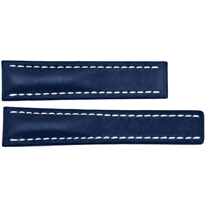 Breitling 22/20 Blue Leather Strap for Deployment Buckle