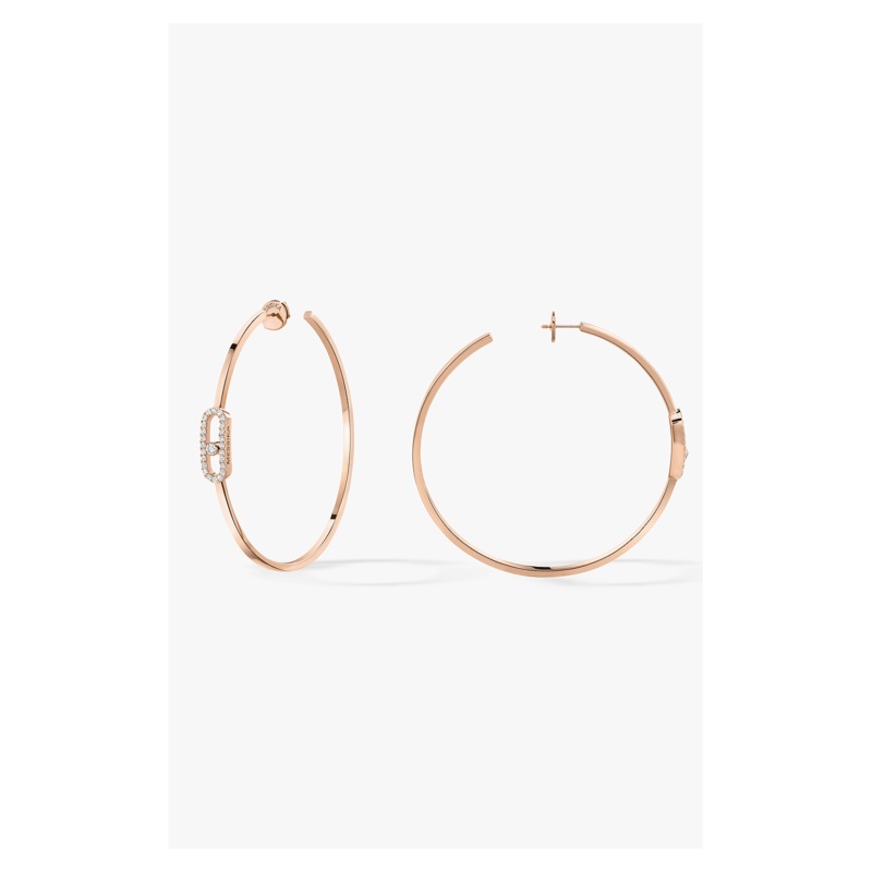 Move Uno GM Hoops in Pink Gold – Messika