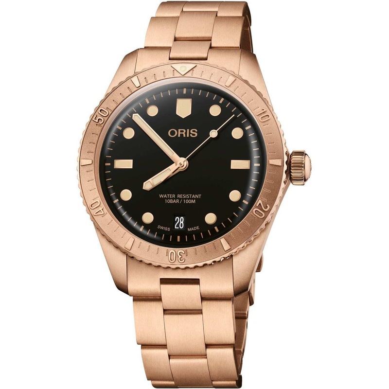 Oris Divers Sixty Five Cotton Candy Sepia on Rubber Bracelet