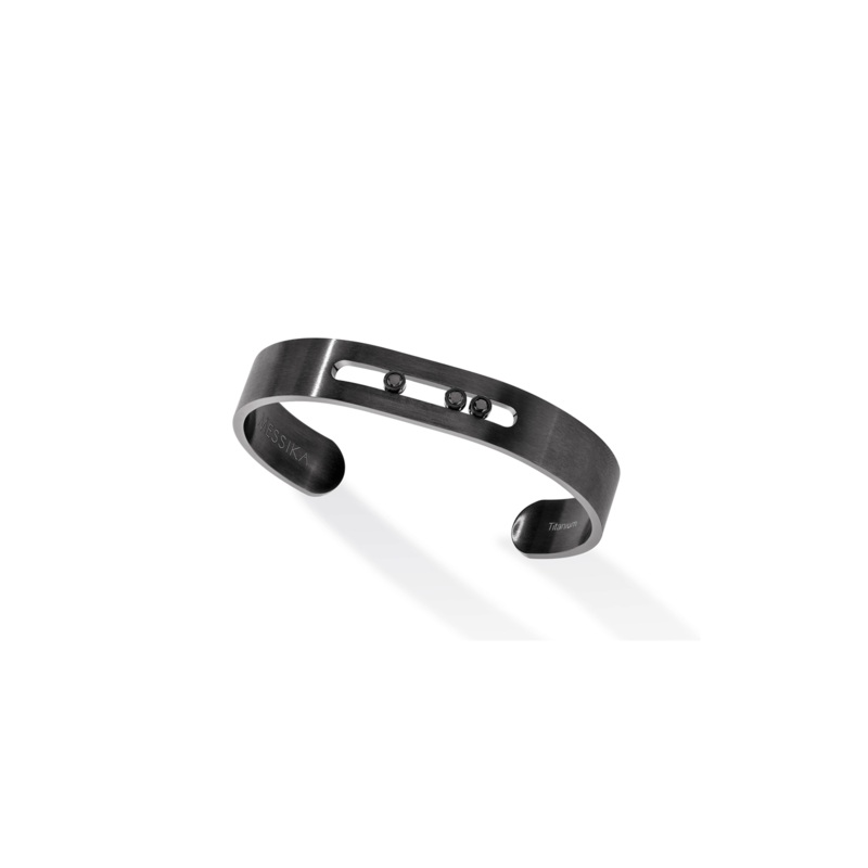Move Titanium Bangle Black Size L – Messika