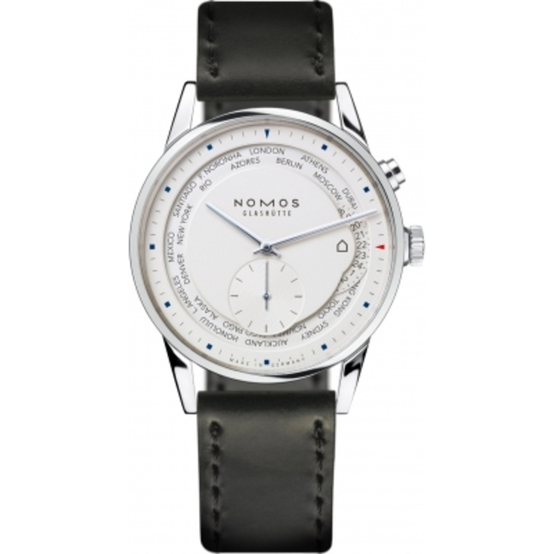 805   Nomos Glashutte Zurich Weltzeit 39.9mm Mens Watch