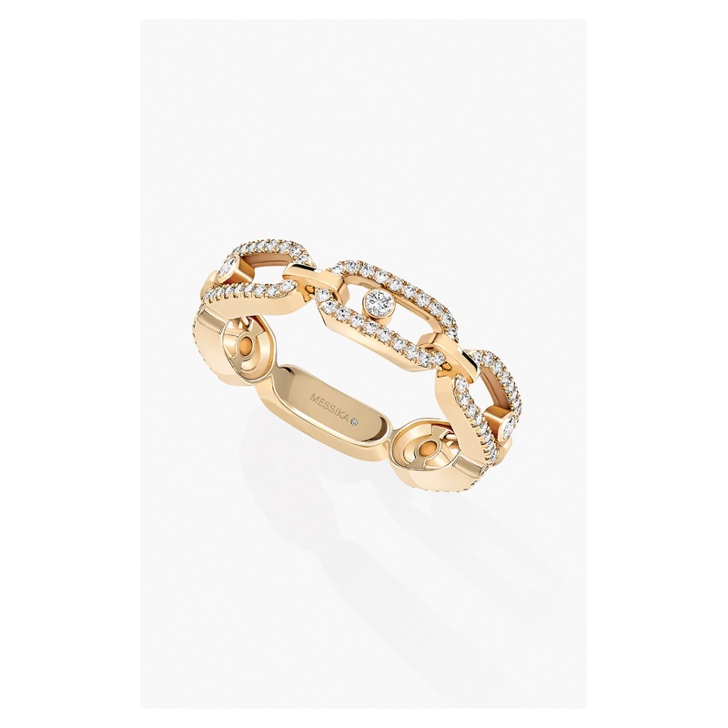 Move Link Multi Pav Ring in Yellow Gold Size 54 – Messika