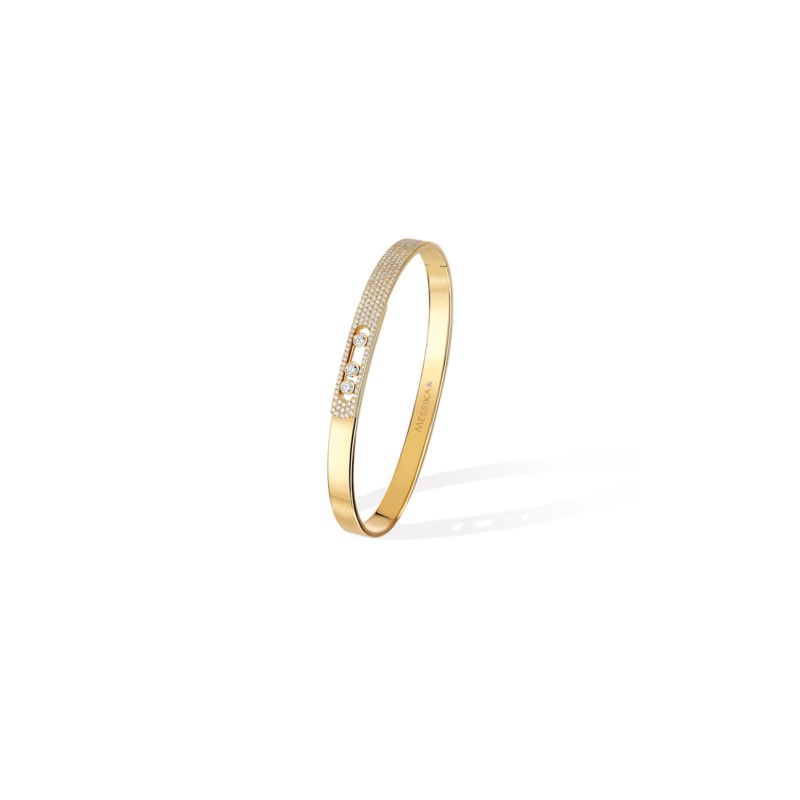 Move Noa PM Pav Bangle in Yellow Gold Size M – Messika