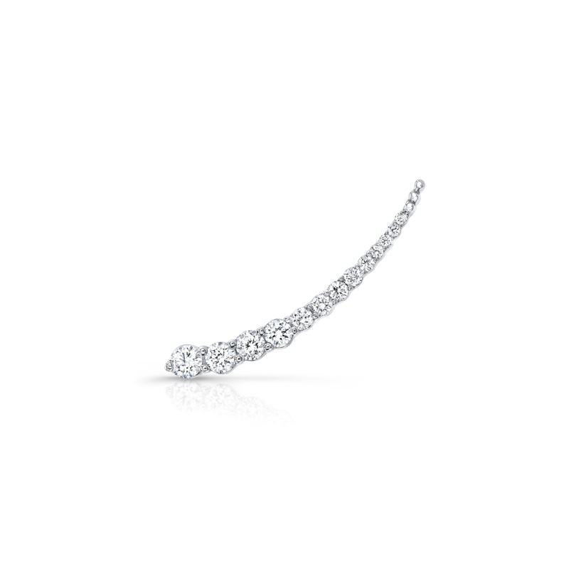 Left Ear Climber in White Gold – Rahaminov Diamonds
