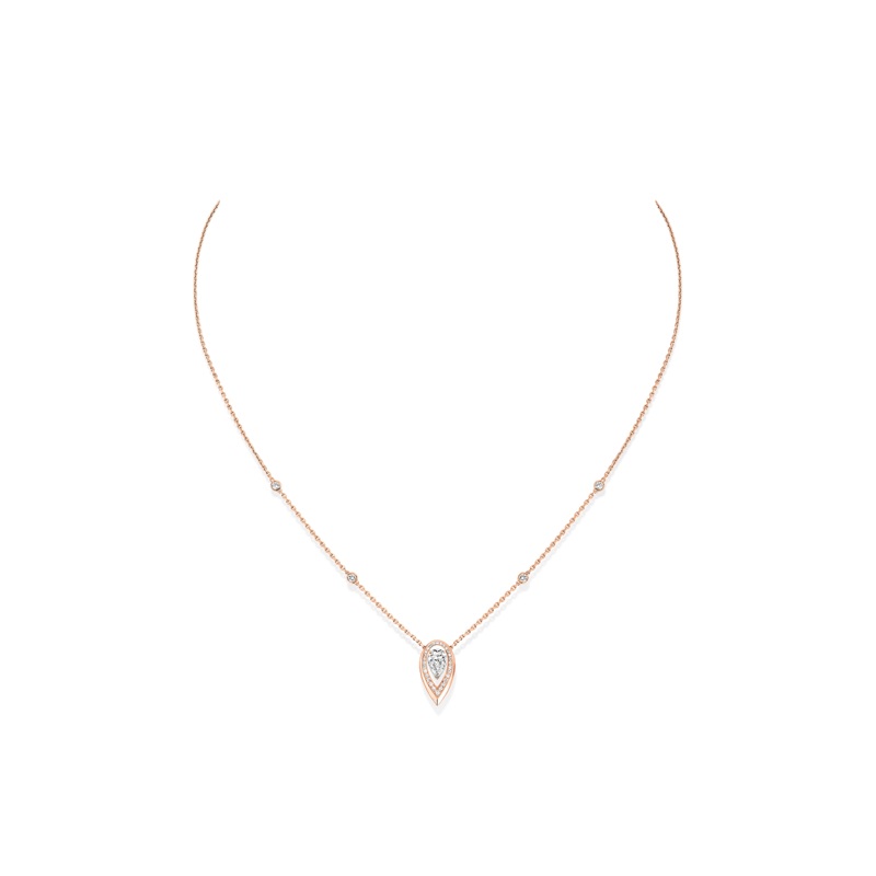 Fiery Pendant 0.25CT in Pink Gold – Messika